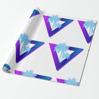 RETROWAVE SYNTHWAVE PALM BÄUME WRAPPING PAPIER GESCHENKPAPIER
