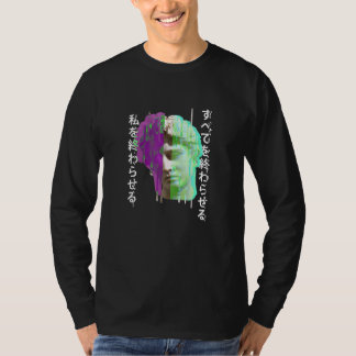 Retrowave-Synthwave-Vaporwave-Glitch-Glitch-Statue T-Shirt