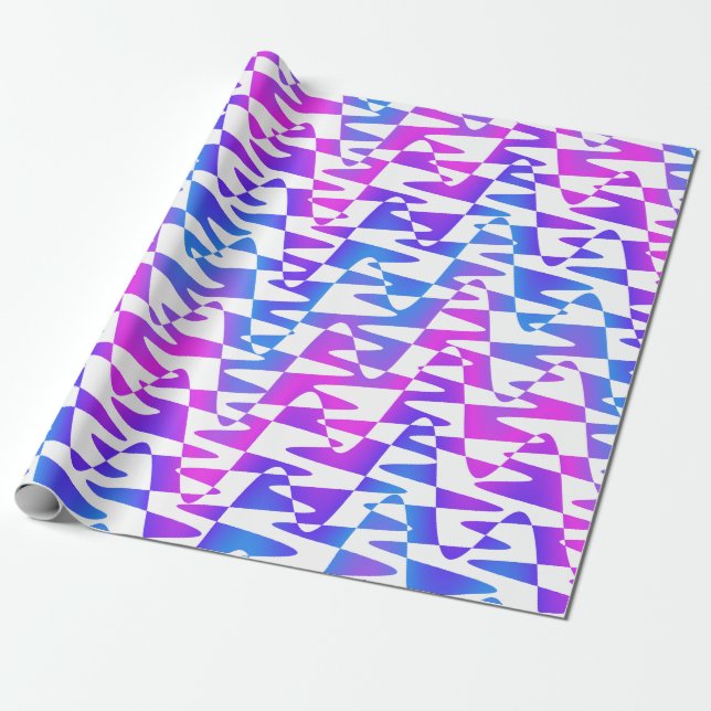 Retrowelle - Gradientendrehung auf Weiß: Geschenkpapier (Ungerollt)
