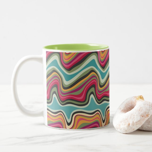 Retrowelle MANA Zweifarbige Tasse (Mit Donut)