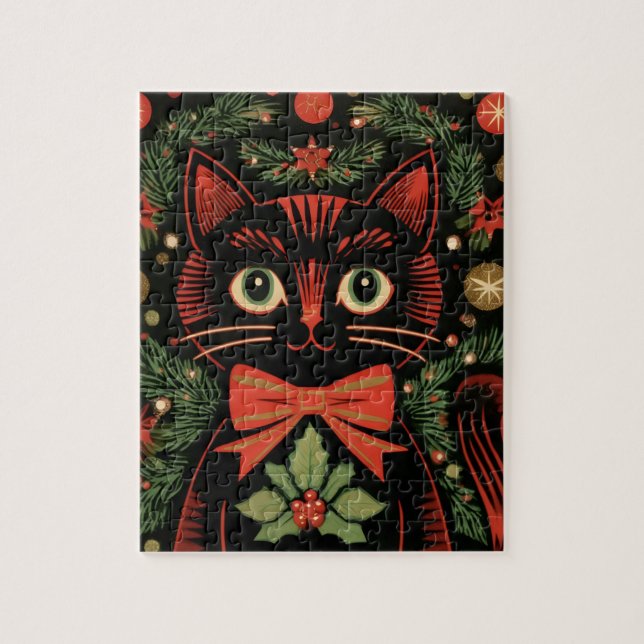 RetroXmasCat  Puzzle (Vertikal)