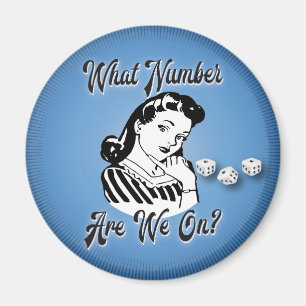 Retrp Bunco, welche Zahl wir eingeschaltet sind Magnet