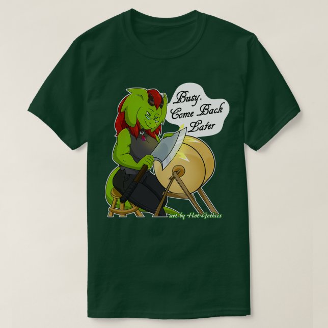 Retsis Sharpening Ax beschäftigt kommt später zurü T-Shirt (Design vorne)