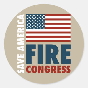 Rett America Fire Congress Runder Aufkleber
