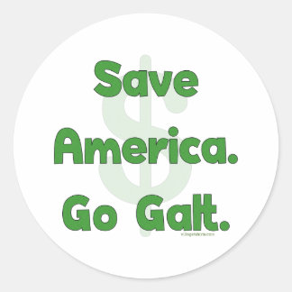 Rett America Go Galt Runder Aufkleber