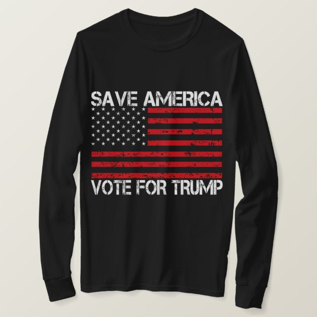 Rett Amerika für Trump T-Shirt (Design vorne)