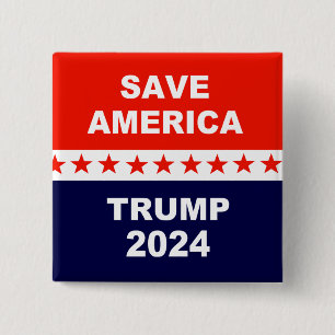 Rett Amerika Trump 2024 Button