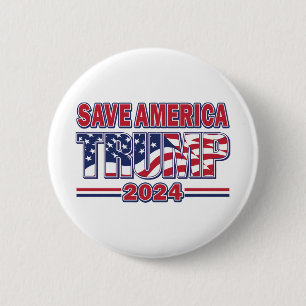 Rett Amerika Trump 2024 Button