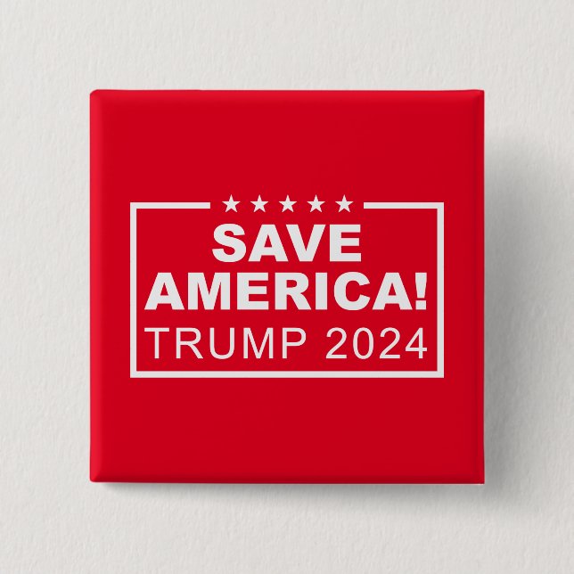 Rett Amerika Trump 2024 Button (Vorderseite)