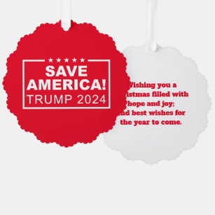 Rett Amerika Trump 2024 Ornament Karte