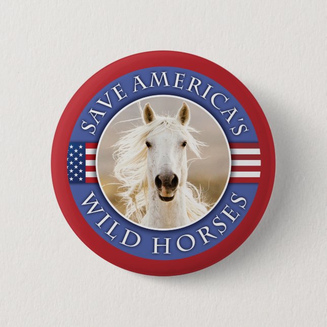 Rett Amerikas "Wild Horses Button" Button (Vorderseite)