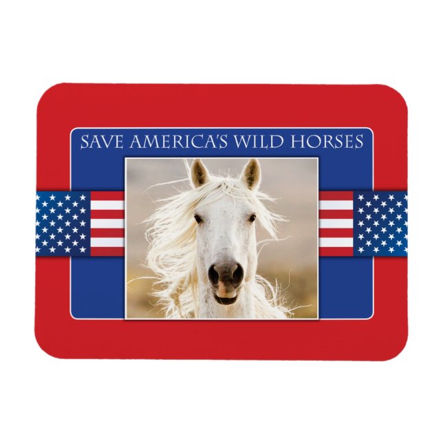 Rett Amerikas Wildpferde Flexi Magnet (Horizontal)