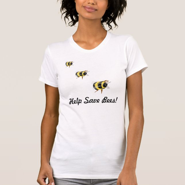 Rett BEES rette die Welt - Bienen Ladybug Art T-Shirt (Vorderseite)