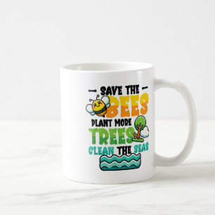 Rett Bienen Pflanze Bäume saubere Meere Umwelt Pro Kaffeetasse