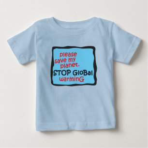Rett bitte meinen Planeten. Die globale Erwärmung  Baby T-shirt