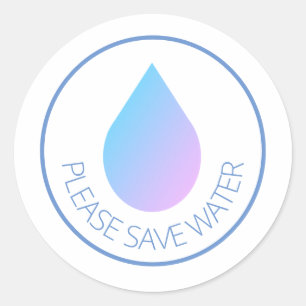 Rett bitte Wasser Runder Aufkleber