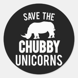 Rett Chubby Unicorn Awareness Rhinos Kostümgeschen Runder Aufkleber