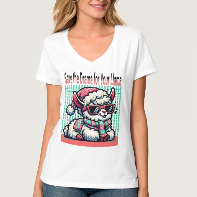 Rett das Drama für deinen Llama Funny Llama-T - Sh T-Shirt (Vorderseite)