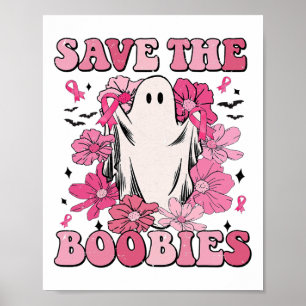 Rett das S Pink Ghost Woman Brustkrebs Hallowee Poster