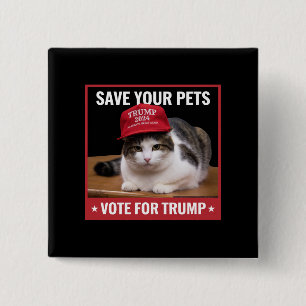 Rett deine Haustierabstimmung für Trump Wahlangebo Button
