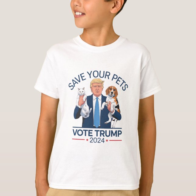 Rett deine Haustierabstimmung für Trump Wahlangebo T-Shirt (Vorderseite)