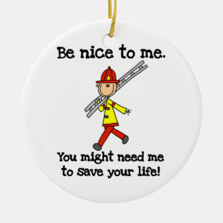 Rett deine Lebensfeuerwehrtücher und Geschenke Keramik Ornament
