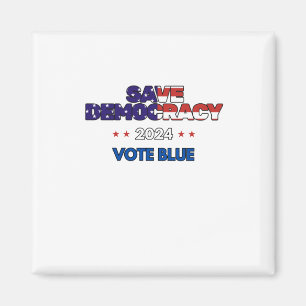 Rett Demokratie Abstimmung blau Magnet
