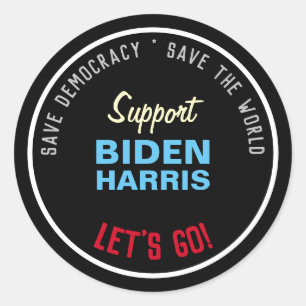 Rett demokratischer Unterstützung BIDEN HARRIS Runder Aufkleber