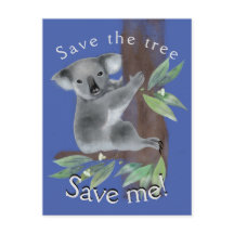 Rett den Baum, um den Baum umarmt koala retten