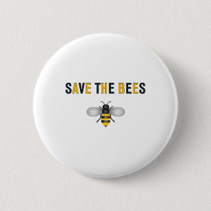 Rett den Bienen-Earth-Tag rette den Planeten. Button