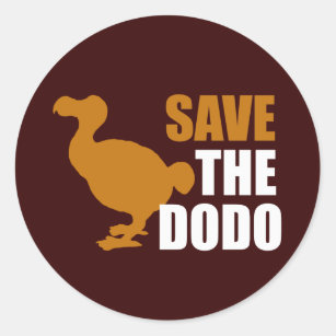 Rett den Dodo Bird! Runder Aufkleber