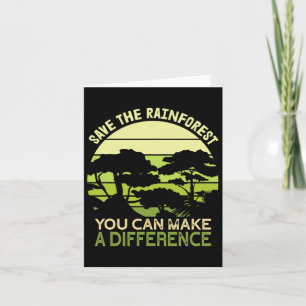 Rett den Rainforest Earth Day Go Green Karte