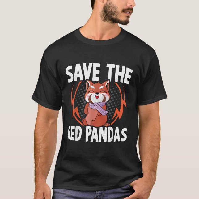 Rett den Red Panda Red Panda Zoologen T-Shirt (Vorderseite)