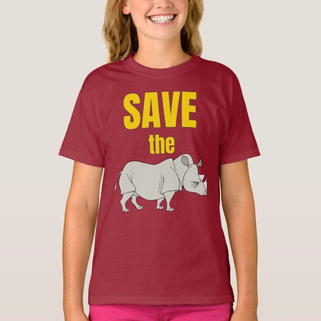 Rett den Rhino! T-Shirt (Vorderseite)