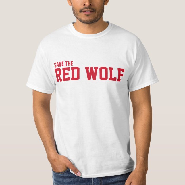 Rett den wilden Roten Wolf vor dem Aussterben T-Shirt (Vorderseite)
