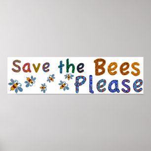 Rett der Bienen Bitte Plakat im Klassenzimmer