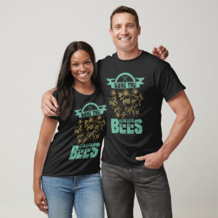 Rett der Bienen-Blumengrafik T-Shirt