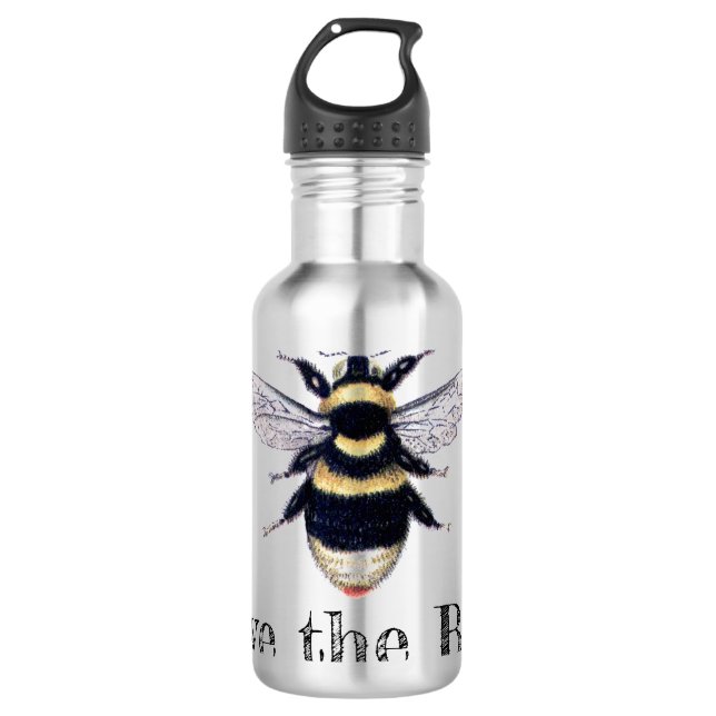Rett der Bienen Edelstahlflasche (Vorderseite)