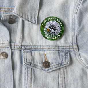 Rett der Bienen Globe Thistle Floral Button