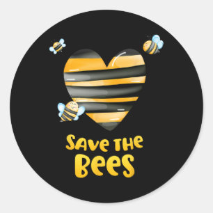 Rett der Bienen Herz-Apiary-Shirt Biene Bienenzüch Runder Aufkleber