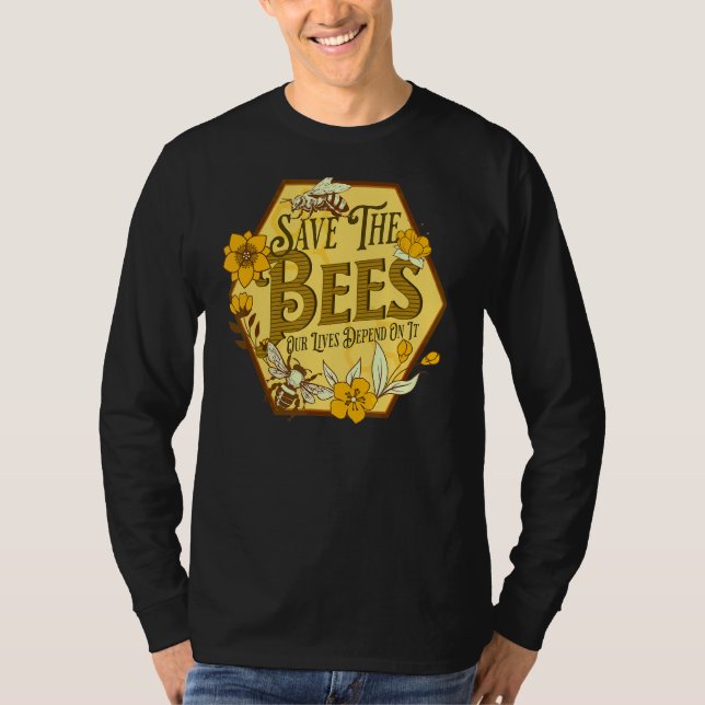 Rett der Bienen Honey Bee Keeper Bauer Nature Hive T-Shirt (Vorderseite)