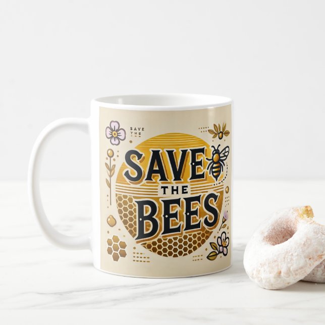 Rett der Bienen Kaffeetasse (Mit Donut)