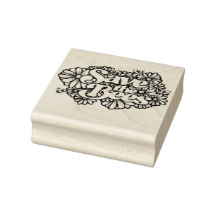 Rett der Bienen lila Daisy Blume Art Bee Liebe Gummistempel