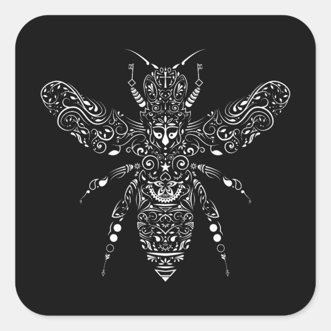 rett der Bienen Quadratischer Aufkleber (Vorderseite)
