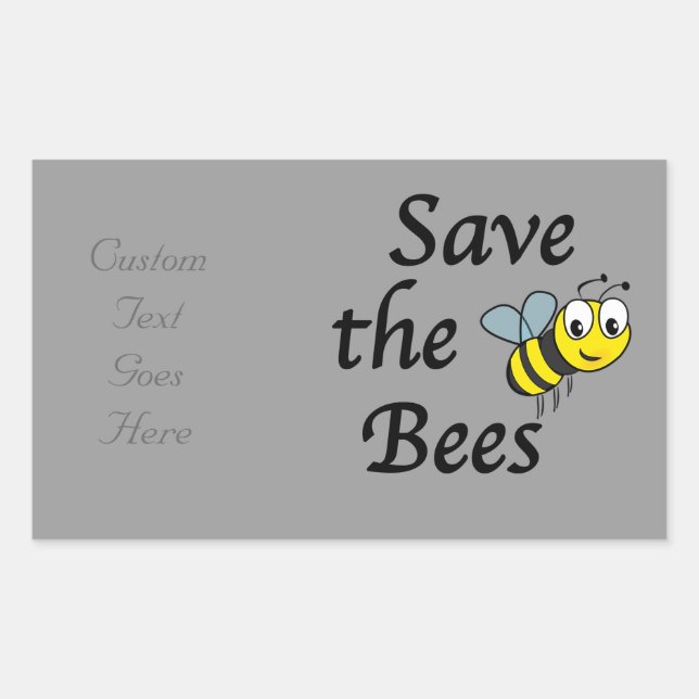 Rett der Bienen Rechteckiger Aufkleber (Vorderseite)