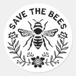 Rett der Bienen Runder Aufkleber