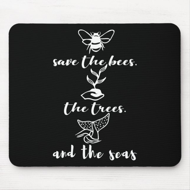 Rett der Bienen und der Meeresumwelt Mousepad (Vorne)