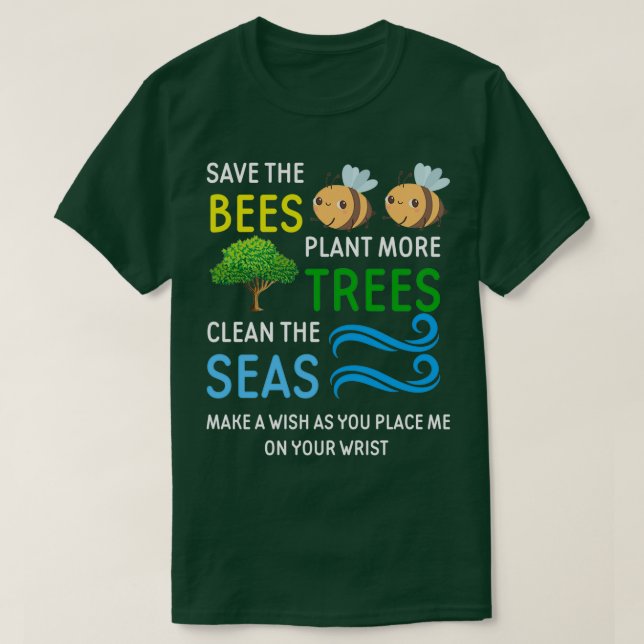 Rett der Bienen und des MeeresKlimawandel T-Shirt (Design vorne)