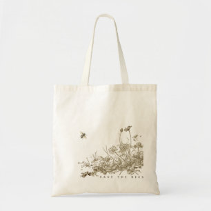 Rett der Bienen-Wildblume Tote-Tasche Tragetasche