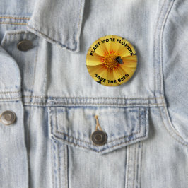 Rett der Bienenblume auf der Yellow Dahlia-Blume Button
